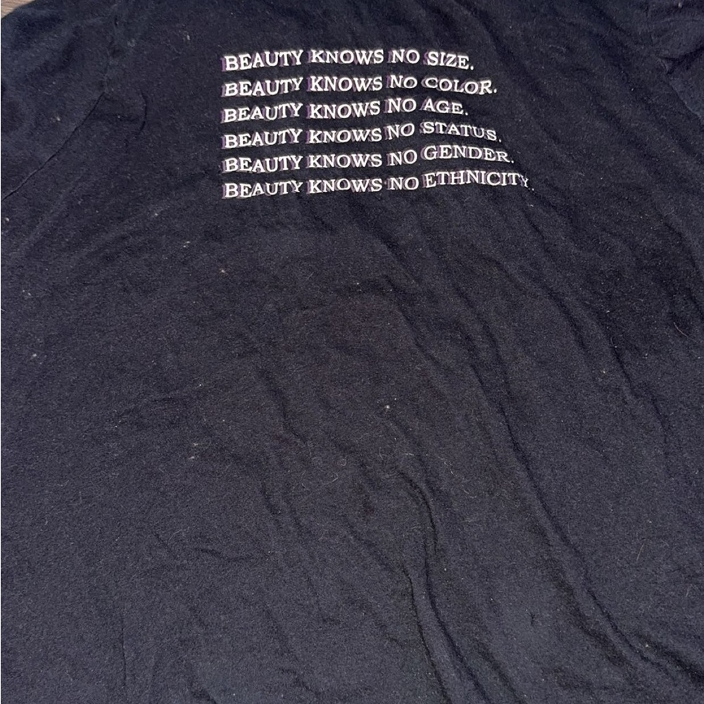 Black Graphic Tee with Inspirational Text
